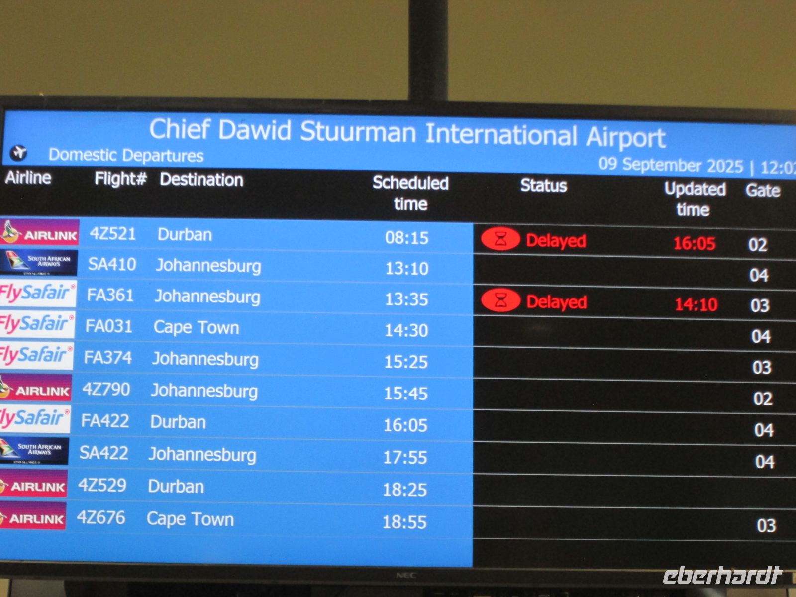 Flug gecancelt
