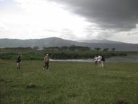 Regen im Krater