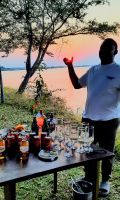 Sonnenuntergang am Zambezi - Gregs Bar