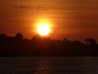 Sonnenuntergang auf dem Zambesi