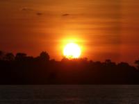 Sonnenuntergang auf dem Zambesi
