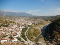 Stadt Berat von oben