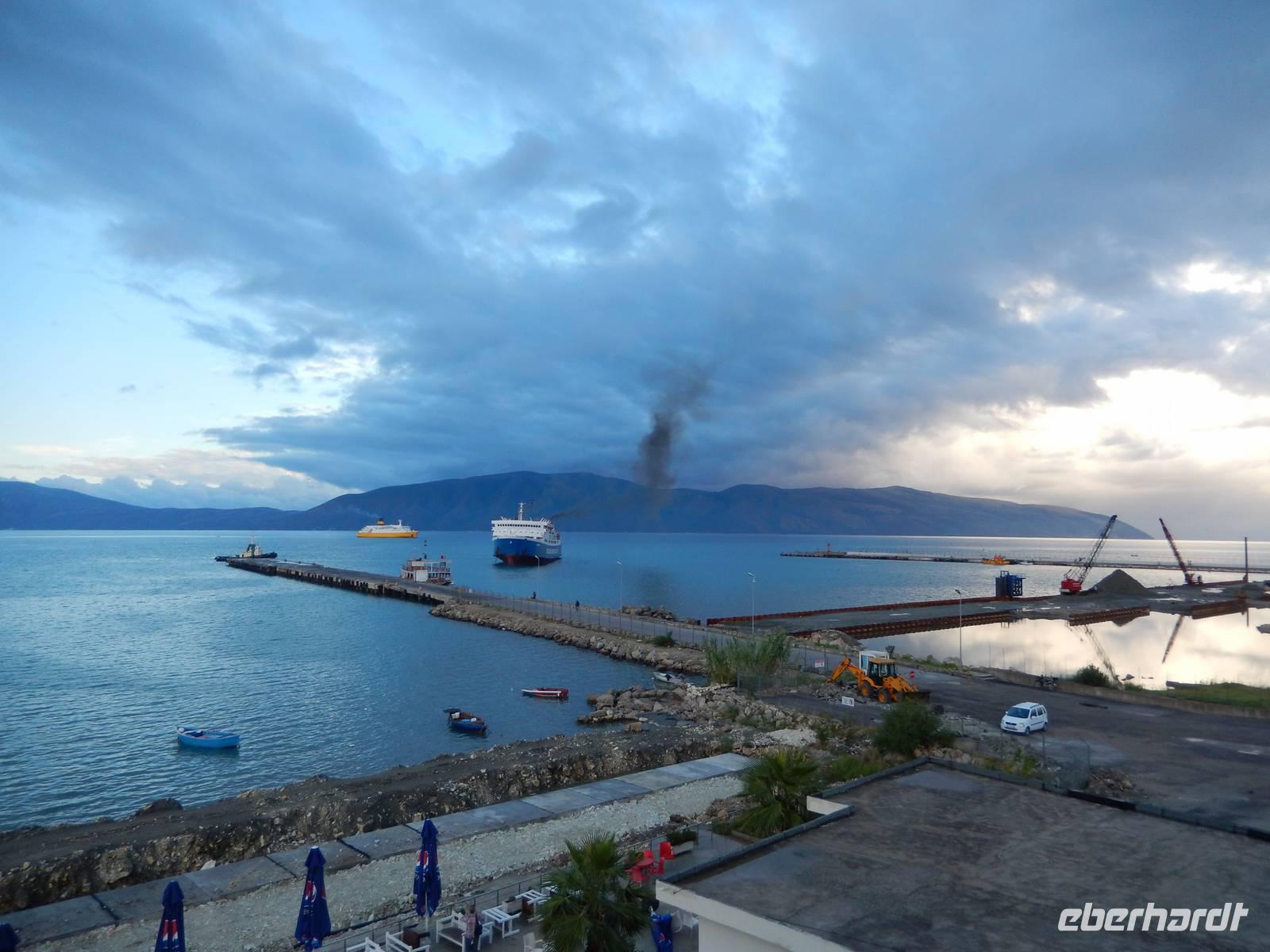 Ausblick vom Hotelzimmer in Vlora