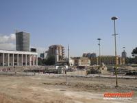 Baustelle Skanderbeg-Platz in Tirana