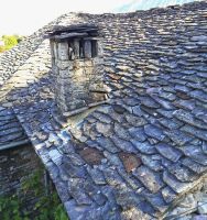 Die traditionellen Dächer in Gjirokastra