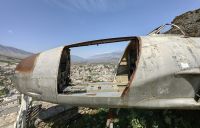 Altes Flugzeug auf der Burg von Gjirokastra