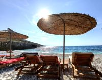 Wir genießen einen freien Nachmittag am Ionischen Meer