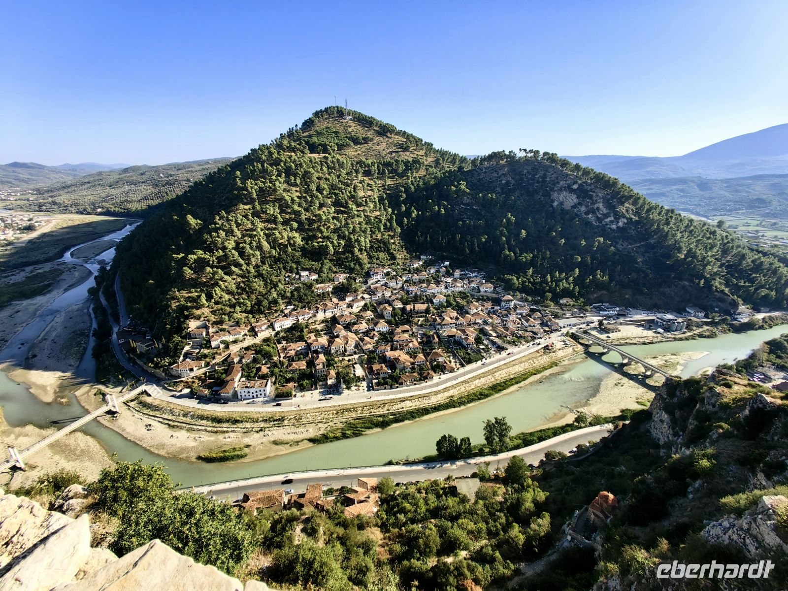 Blick auf das christliche Viertel von Berat
