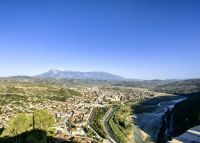 Blick über Berat und den Osumfluß