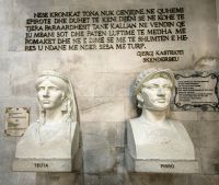 Illyrische Königin und König von Epyrus im Museum von Kruje