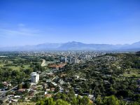 Blick auf Shkodra von der Festung Rozafa