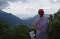 eine tolle Aussicht für Reisebegleitung Chris und den Eberhardt-Bären