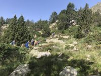 über Blockgestein nach oben