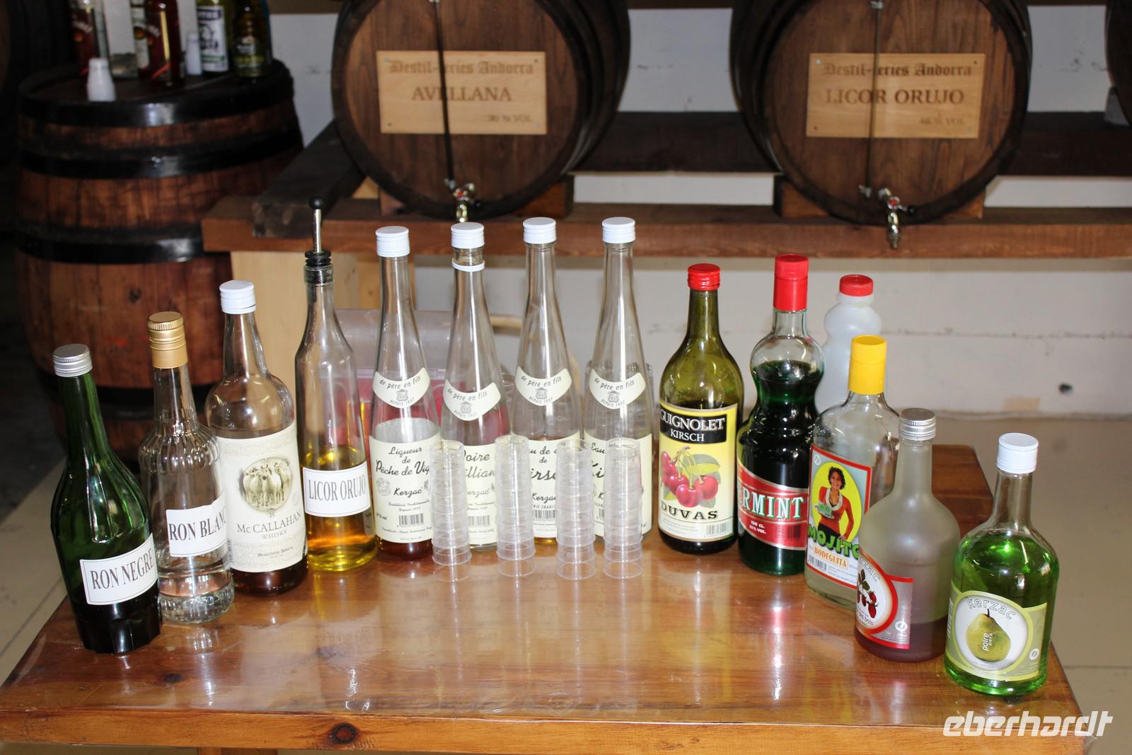 Liköre die Probiert werden konnten