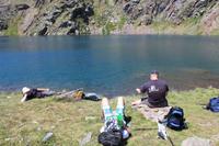 Rast am Bergsee