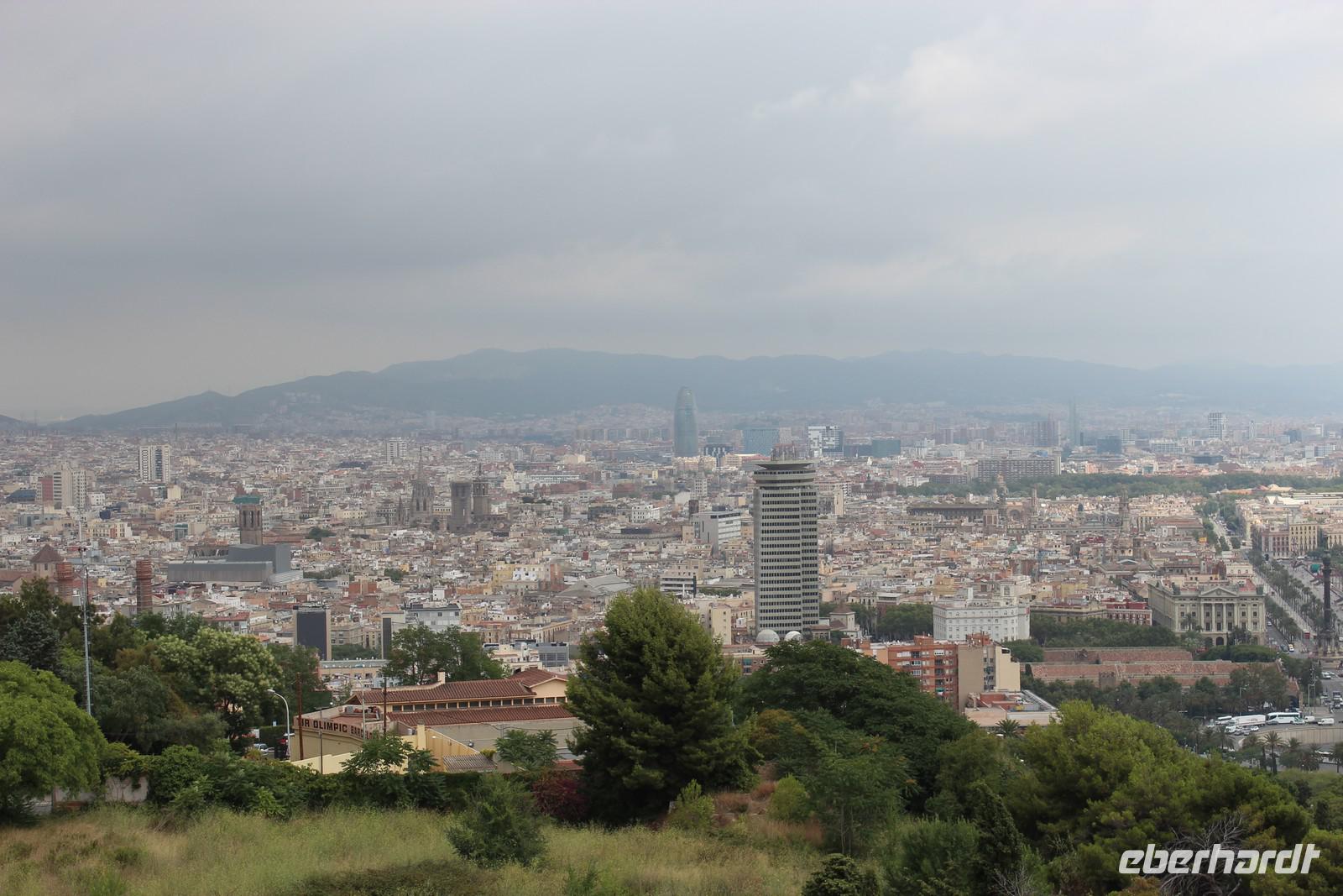 Blick über die Stadt von Barcelona