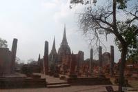 der Wat Phra Si Sanphet im Zentrum des alten Ayutthaya