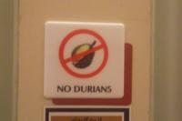 Stinkfrüchte sind im Hotel verboten! 