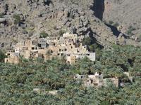 Dubai - Oman - Ausflug rund um Nizwa -Blick Misfat al Abreen