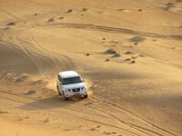 Dubai - Oman - Fahrt nach Wahiba Sands - in der Sandwüste - Sonnenuntergang auf den Dünen