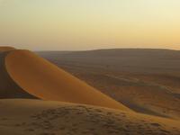 Dubai - Oman -  Wahiba Sands - in der Sandwüste - Sonnenuntergang auf den Dünen -