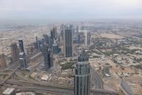 Blick vom Burj Khalifa auf Shaikh Zayed Road