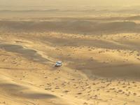 Dubai - Oman - Fahrt nach Wahiba Sands - in der Sandwüste - Sonnenuntergang auf den Dünen