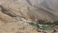 das Wadi Bani Khalid von oben...