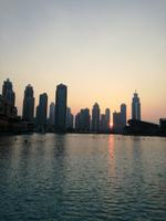 Sonnenuntergang bei der Dubai Mall