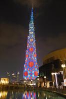 Lichtershow am Burj Khalifa