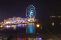 Blick vom Obergeschoss unseres Hotels 