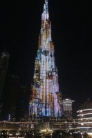 Lichtshow am Burj Khalifa