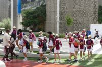 ...viele Schüler unterwegs