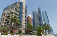 unser Hotel und Etihad Towers