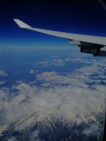 Flug über die Alpen