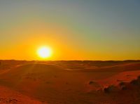 Abend in der Wüste von Dubai