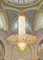 Größter Kronleuchter der Welt in Abu Dhabi in der Moschee