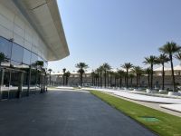 Blick auf die Formel 1 Strecke Yas Island 