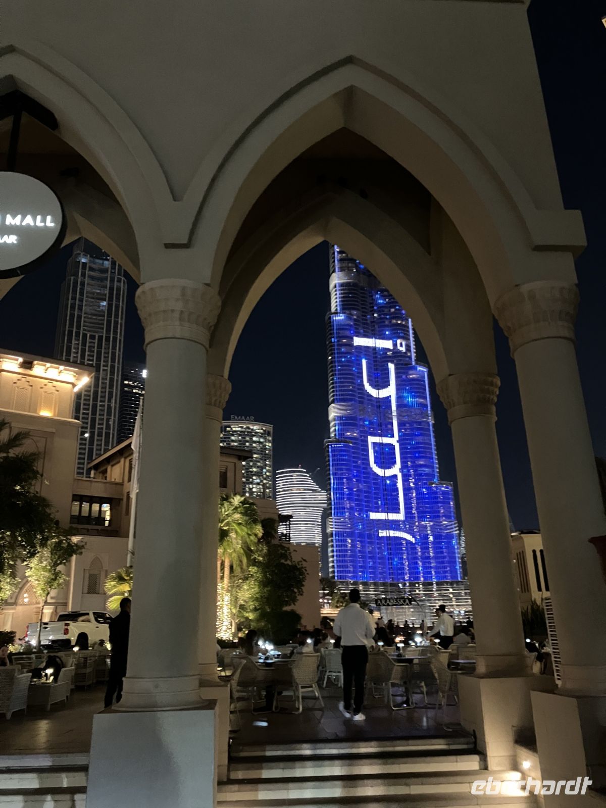 Lichtshow am Burj Khalifa