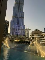 Dubai, Wasserfontainen vor dem Burj Khalifa