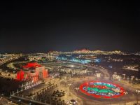 171. Ausblick bei Nacht vom Balkon Khalidiya Palace Rayhaan by Rotana, Abu Dhabi