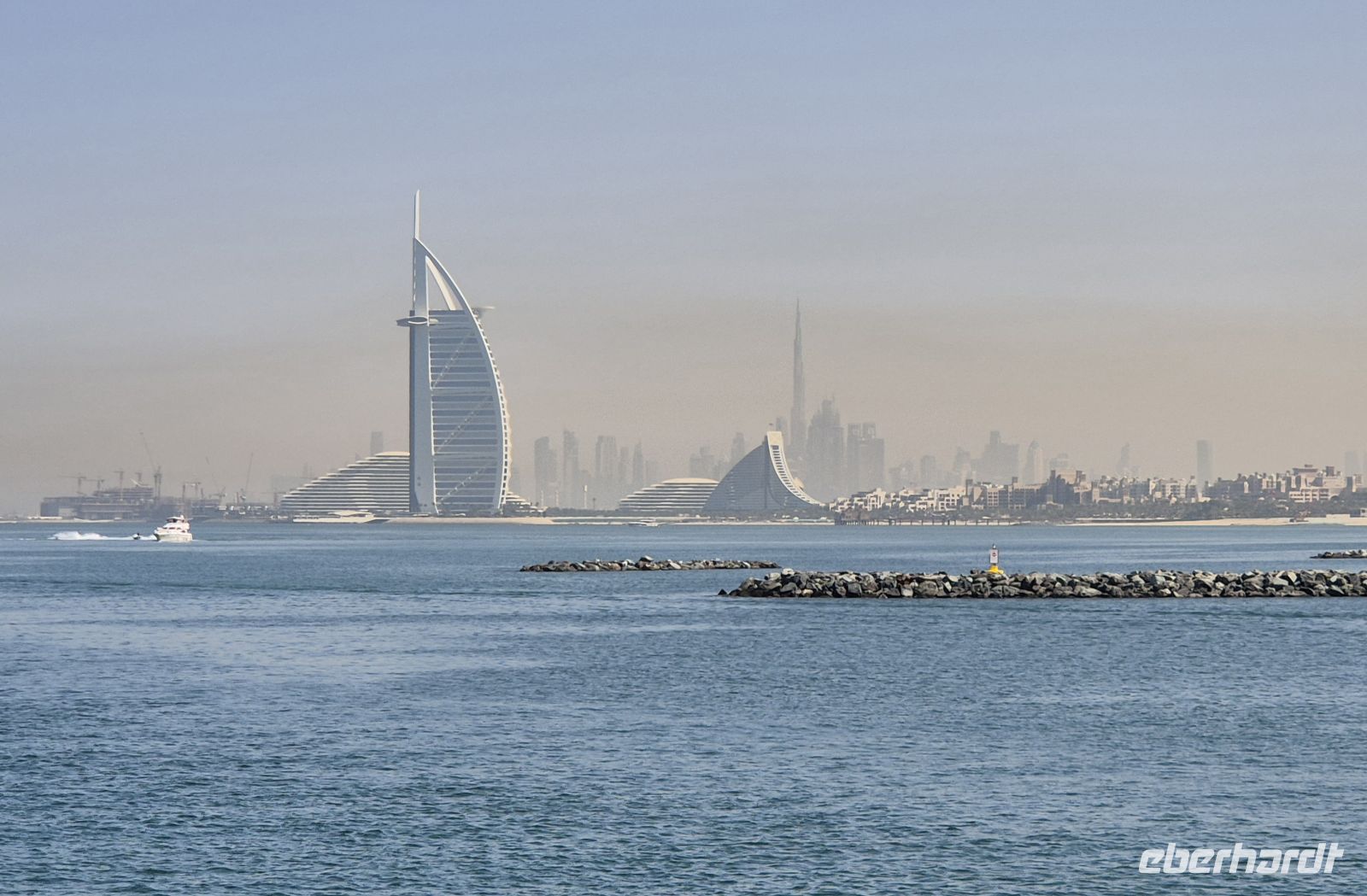 Yachtausflug, Blick Richtung Burj Al Arab