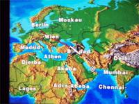 Unser Flugstrecke von 6 Stunden