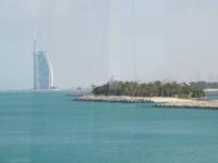 Fahrt zur Palm Jumeirah - Blick aufs Burj Al Arab