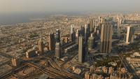 Blick vom Burj Khalifa auf Shaikh Zayed Road