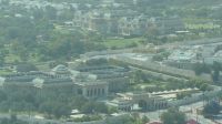 Ausblick vom Dubai Frame Richtung Palast