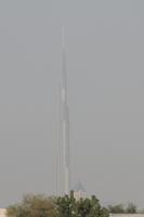 Burj Khalifa in Dunst gehuellt