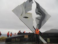 Reisebegleiterin Sylvia auf dem Kap Hoorn