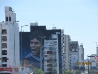 Maradonna-Konterfei in Buenos Aires