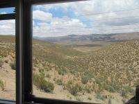 Fahrt mit den Zug in den Wolken